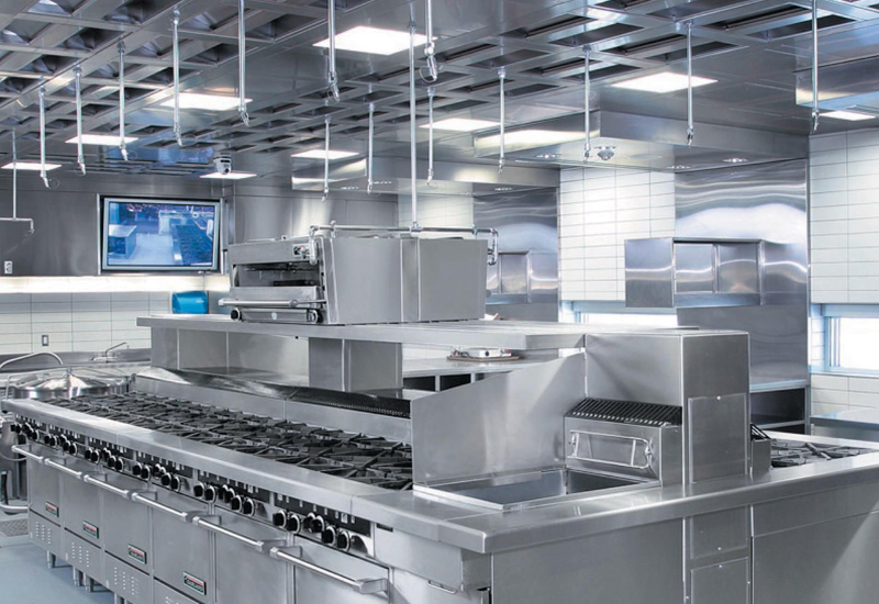 Industrial kitchen and equipment montage